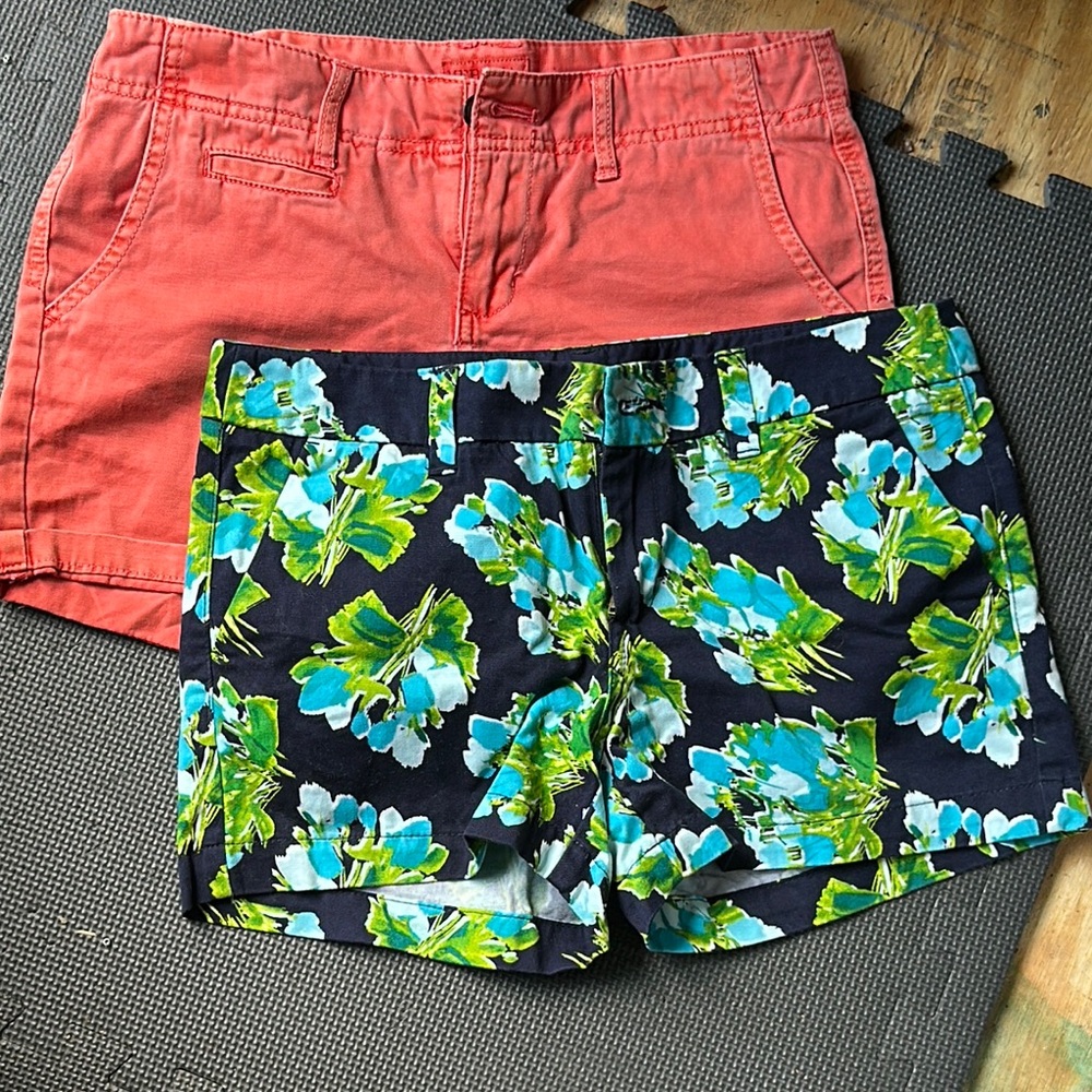 Merona Orange and Black Bermudas Vibrant Summer Style